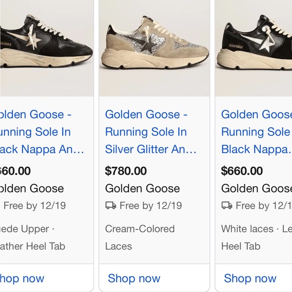 Golden Goose Running Beige and Black Star Sneakers Size 41 Like New!
